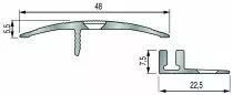 Seuil extra plat 48 mm - petit socle