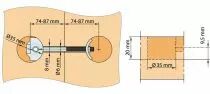 Zipbolt 170 UT - montage rapide pour plan de travail 