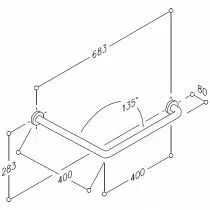 Poignée de maintien 135°