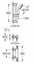 Ensemble thermostatique Tempesta G800 - 2 jets