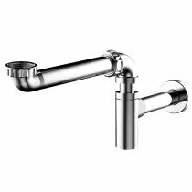 Tubulure lavabo siphon design chromé ø 32 mm