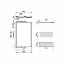 Kit porte-pantalon coulissant armoire