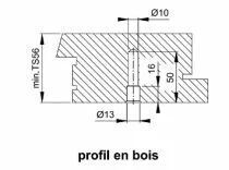 Kit de fixation pour poignée de porte battante