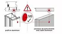 Kit de fixation pour poignée de porte battante