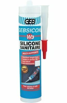 Silicone sanitaire W3 Gebsicone - multi-supports