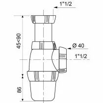 Siphon évier réglable