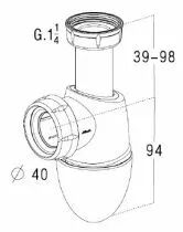 Siphon lavabo bi-matière Easyphon