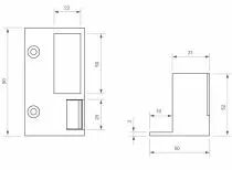 Pour serrure horizontale - double empennage