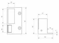 Pour serrure horizontale - double empennage