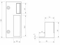 Pour serrure verticale - double empennage