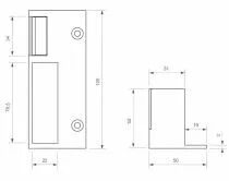 Pour serrure verticale - double empennage