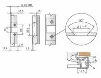 Charnières pour porte à cadre aluminium